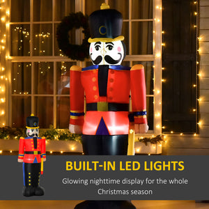 6 Ft Tall Nutcracker Toy Soldier Outdoor Lighted Airblown Inflatable Christmas Lawn Decoration