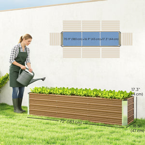 6' x 1.5' x 1.3' Galvanized Raised Garden Bed, Elevated Large Metal Planter Box w/ Install Gloves for – view 16