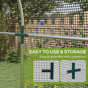 Galvanized Steel Crop Cage, Plant Protection Tent with Zippered Door, 4' x 4', Black – view 18