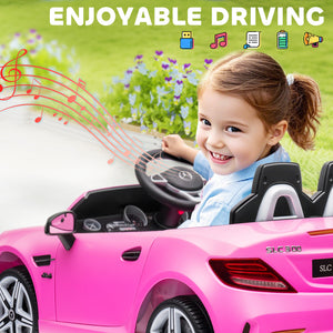 Aosom 12V Ride On Car with Parent Remote Control Two Motors Music Lights Suspension Wheels for 3-6 Years