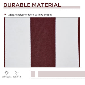 10' x 8' Retractable Awning Fabric Replacement Outdoor Sunshade Canopy Awning Cover, UV Protection, Grey – view 11