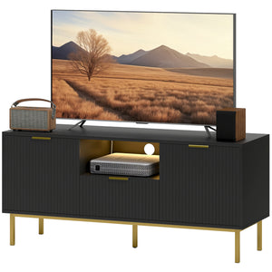 Modern TV Console for TVs up to 60 Inch, Entertainment Center with Smart RGB LED Lights and Soft Close – view 15