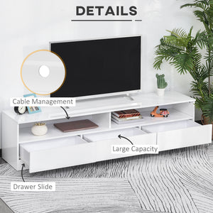 LED Lighted TV Stand for TVs up to 75", Modern TV Cabinet with Storage Drawers for Living Room – view 6