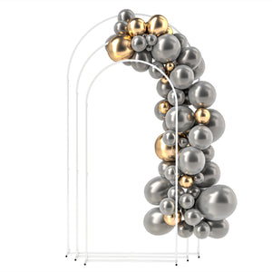 Wedding Arch, 7/6.5/6 ft Metal Balloon Arch Backdrop Stand Set of 3 for Birthday Party, Bridal Shower – view 8
