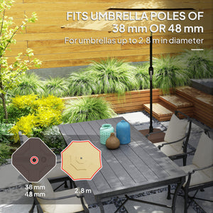 Square Patio Umbrella Base Holder, Outdoor Umbrella Stand, 17.7" L x 17.7" W x 9.8" H Brown