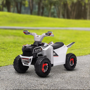 Aosom 6V Quad Kids Electric Car with Wear-resistant Wheels, for Boys and Girls Aged 18-36 Months