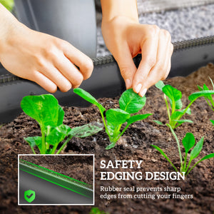 4.9 x 2 x 1ft Galvanized Raised Garden Bed Kit, Metal Planter Box with Safety Edging, Black – view 33