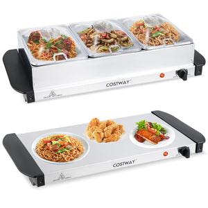 Electric Buffet Server Food Warmer with 3 Removable Trays view 4