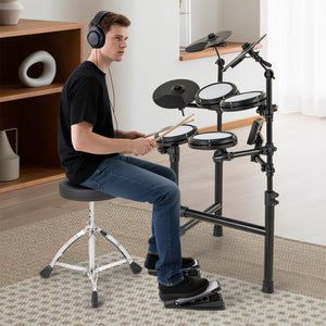 Electric Drum Set Foldable Drum Kit with 10 Demos and USB MIDI and 2 Drumsticks view 2
