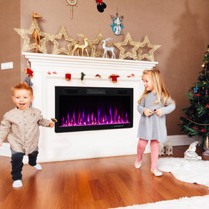 Electric Fireplace 40/50/60 Inches Recessed and Wall Mounted for 2' x 6' Stud-40 Inches view 2