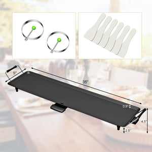 35 Inch Costway Electric Griddle Teppanyaki Grill with Adjustable Temperature view 5