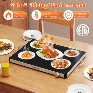 Electric Warming Food Warmer with Adjustable Temperature Control and Overheat Protection view 6