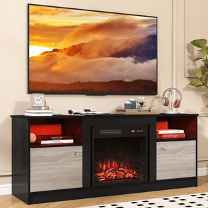 Entertainment Center with Adjustable Shelf & Open Compartment for 65” TVs-Style 1 view 2