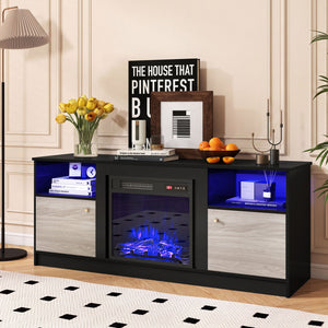 Entertainment Center with Adjustable Shelf & Open Compartment for 65” TVs-Style 1 view 5