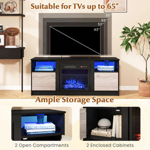 Entertainment Center with Adjustable Shelf & Open Compartment for 65” TVs-Style 1 view 9