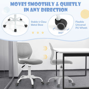 Ergonomic Children Study Chair with Adjustable Height-Gray view 6