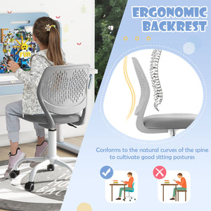 Ergonomic Children Study Chair with Adjustable Height-Gray view 7