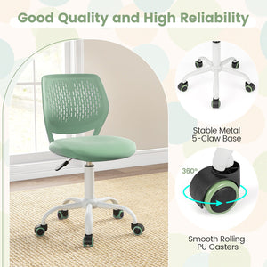 Ergonomic Children Study Chair with Adjustable Height-Green view 5