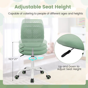 Ergonomic Children Study Chair with Adjustable Height-Green view 7