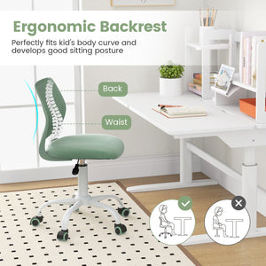 Ergonomic Children Study Chair with Adjustable Height-Green view 8