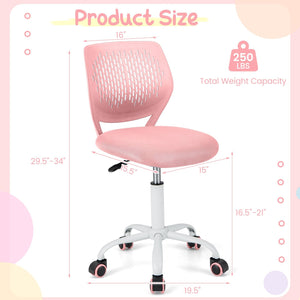 Ergonomic Children Study Chair with Adjustable Height-Light Pink view 5