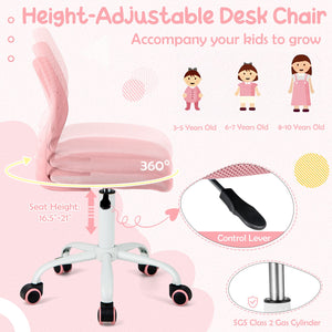 Ergonomic Children Study Chair with Adjustable Height-Light Pink view 6