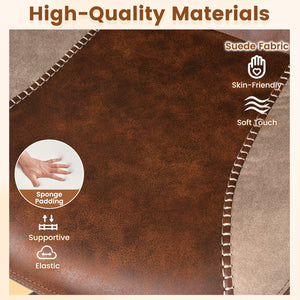 Ergonomic Office Chair Computer Desk Chair with 2D Headrest and Rocking Backrest-Brown view 6