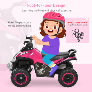 Aosom No Power Baby Ride on Toy for Toddler, Kids Ride on Car Foot to Floor Sliding 4 Wheels with Music, Lightening, for 18-36 Months