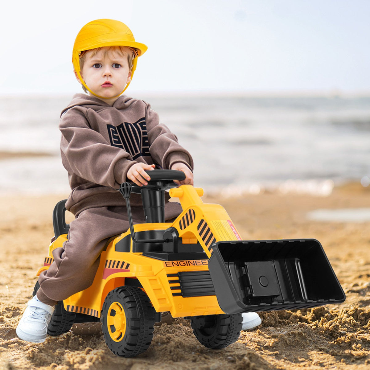Excavator Digger Toy with Adjustable Bucket-Yellow view 2