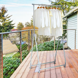 Extendable Foldable Heavy Duty Clothing Rack with Hanging Rod view 6