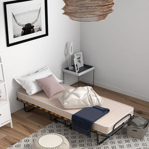 75 x 31.5 Inch Folding Guest Bed with Memory Foam Mattress for Adult view 3