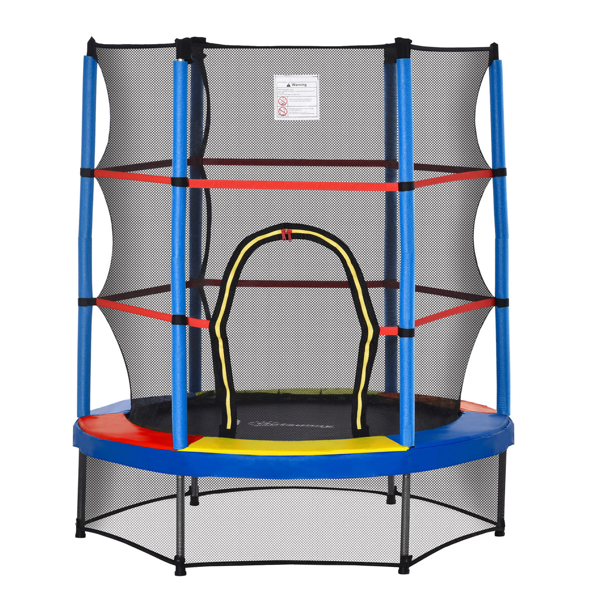 55" Kids Trampoline with Enclosure Net for Indoor/Outdoor, Trampoline for Boys and Girls Age 3-6 Years, Red – view 2