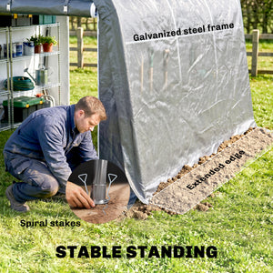 10' x 10' Outdoor Storage Tent, Heavy Duty and Waterproof Portable Shed for Bike, Motorcycle & Garden Tools