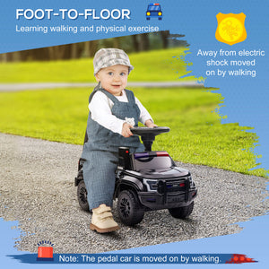 Aosom Kids Ride On Sliding Car with Hidden Under Seat Storage, Foot-to-Floor Design