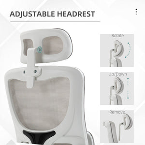 Ergonomic Office Chair, Mesh Computer Desk Chair with Adjustable Headrest, 4D Lumbar Support, Flip-up Arm – view 10