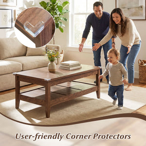 Farmhouse Coffee Table Rustic Cocktail Center Table with Thickened Tabletop-Walnut view 7