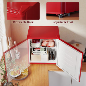 1.1 Cu. Ft. Mini Freezer, Compact Upright Freezer with Reversible Door, Removable Shelf – view 26