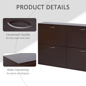 Flip Down Shoe Storage, Multi Cabinet, Wooden Shoe Rack, Entryway Shelf, 4 Drawer Organizer – view 5