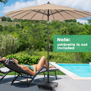 Fillable Umbrella Base Stand with Lockable Universal Wheels view 2