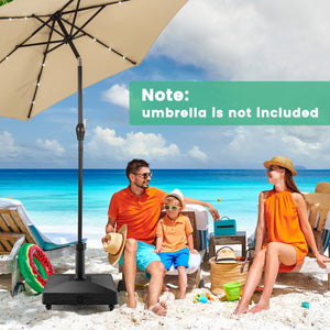 Fillable Umbrella Base Stand with Lockable Universal Wheels view 3