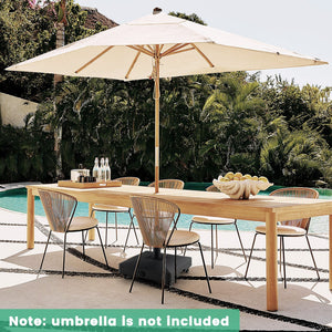 Fillable Umbrella Base Stand with Lockable Universal Wheels view 9