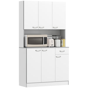 71" Modern Buffet with Hutch, Standing Kitchen Hutch with Storage Cabinets, Drawer