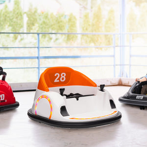 Qaba 12V Bumper Car for Toddlers, Ride On Car with 360 Degree Remote Control, Lights Music Horn, for 1.5-5 Years