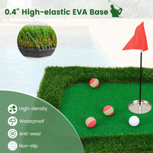 Floating Golf Green for Pool with 6 Golf Balls and Golf Flag view 6