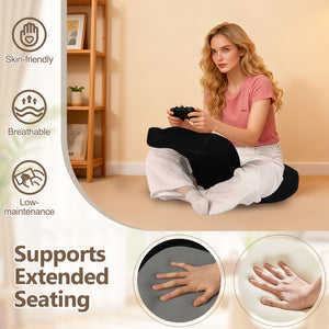Floor Comfy Gaming Leisure Chair with Adjustable Headrest and Backrest-Gray view 9