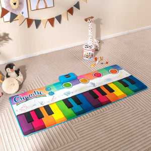 Floor Piano Dance Mat for Kids Musical Playmat with 8 Instrument Sounds view 3