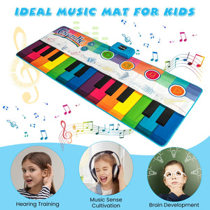 Floor Piano Dance Mat for Kids Musical Playmat with 8 Instrument Sounds view 9