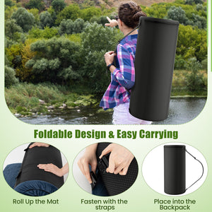 Foldable Camping Mattress with High density foam Cushion and Anti-slip Bottom-Navy view 7
