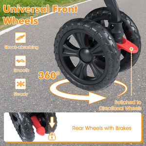 Foldable Double Pet Stroller with Adjustable Sunshade and Storage Basket-Gray view 8