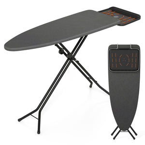 Foldable Full Size Ironing Board with Collapsible Iron Rest for Laundry Room